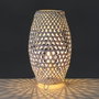 BigBuy Home Lampe de bureau Blanc Métal et Bambou