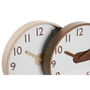 Horloge Murale Home ESPRIT Marron Naturel PVC Bois 30 x 4,7 x 30 cm (2 Unités)