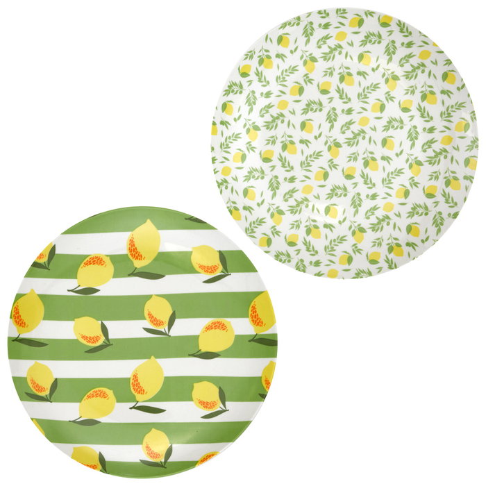 Home Deco Factory Assiette plate 27 cm citrons BAIN DE SOLEIL