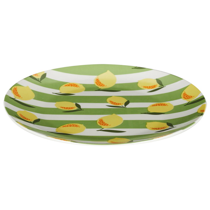 Home Deco Factory Assiette plate 27 cm citrons BAIN DE SOLEIL