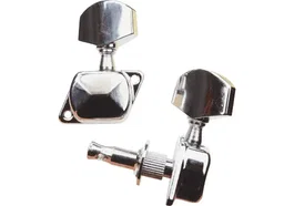YELLOWPTS Mécaniques d'accordage chromées pour guitare acoustique, disposition 3+3, 15x4x30 cm
