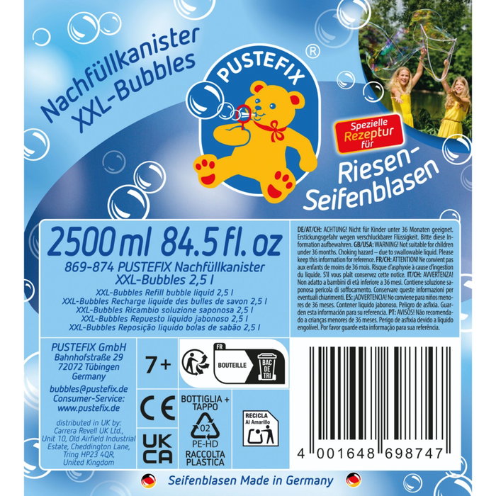 Pustefix Bidon de recharge XXL-Bubbles 2,5 l