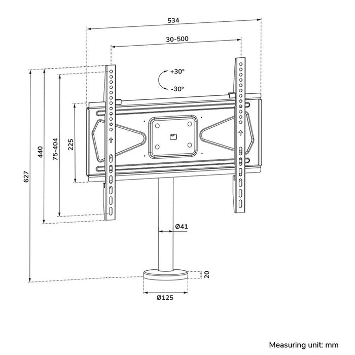 Support de table d'écran Neomounts DS42-430BL14 32"