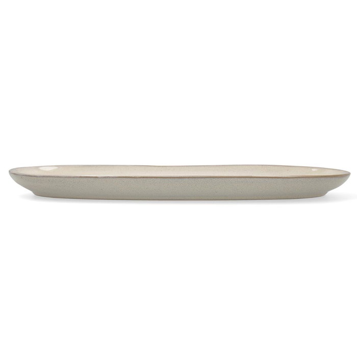 Bidasoa Fuente Oval Ikonic Cerámica 36x16 cm Blanco Brillo Microondas Lavavajillas