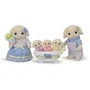 Sylvanian Families 5735 Famille Lapin Bélier - 5 Figurines Articulées avec Poussette et Fleurs