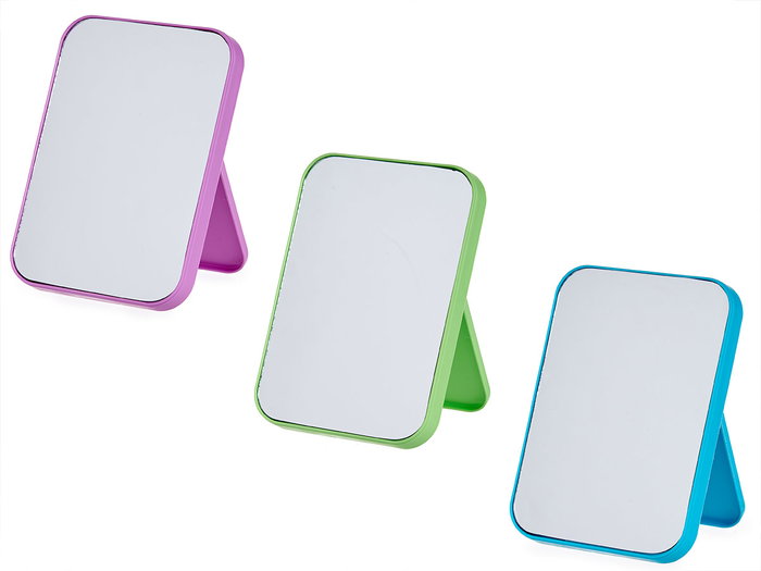 BERILO Lot de 36 Grands Miroirs en Plastique Assortis (Bleu, Lilas, Vert)