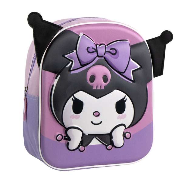 Sanrio - Sac à dos enfant 3D Hello Kitty et Kuromi - 22x28x10 cm - Dès 3 ans - Violet Sanrio - Sac à dos enfant 3D Hello Kitty et Kuromi - 22x28x10 cm - Dès 3 ans - Violet