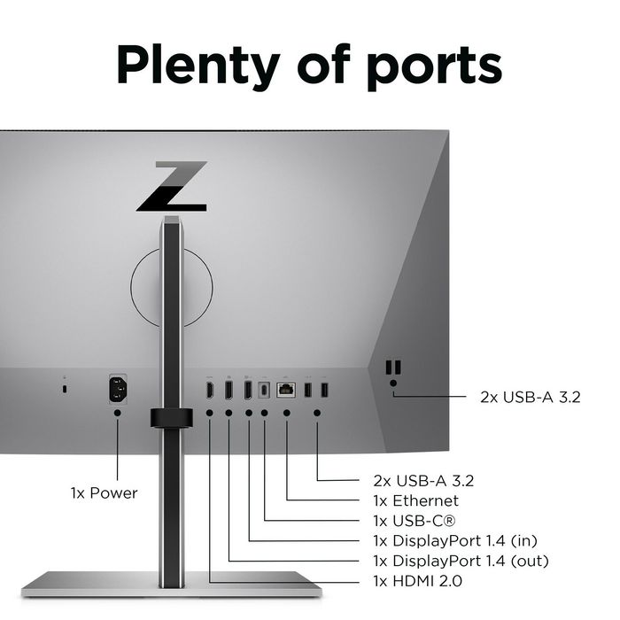 HP Écran de Conférence Z24m G3 60.5 cm (23.8") QHD IPS Webcam Intégrée Haut-Parleurs Micro HP Presence HDR400 USB-C 100W