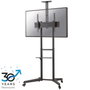 Neomounts FL50-550BL1 Support mobile au sol pour écran plat TV 37-70" jusqu'à 50 kg, avec tablette multimédia, support caméra, roulettes et gestion de câbles - Noir