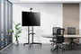 Neomounts FL50-550BL1 Support mobile au sol pour écran plat TV 37-70" jusqu'à 50 kg, avec tablette multimédia, support caméra, roulettes et gestion de câbles - Noir