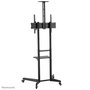 Neomounts FL50-550BL1 Support mobile au sol pour écran plat TV 37-70" jusqu'à 50 kg, avec tablette multimédia, support caméra, roulettes et gestion de câbles - Noir