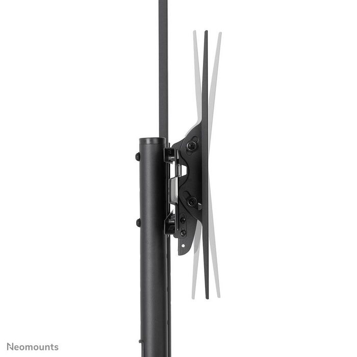 Neomounts FL50-550BL1 Support mobile au sol pour écran plat TV 37-70" jusqu'à 50 kg, avec tablette multimédia, support caméra, roulettes et gestion de câbles - Noir