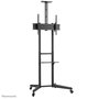 Neomounts FL50-550BL1 Support mobile au sol pour écran plat TV 37-70" jusqu'à 50 kg, avec tablette multimédia, support caméra, roulettes et gestion de câbles - Noir