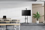 Neomounts FL50-550BL1 Support mobile au sol pour écran plat TV 37-70" jusqu'à 50 kg, avec tablette multimédia, support caméra, roulettes et gestion de câbles - Noir