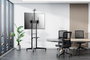 Neomounts FL50-550BL1 Support mobile au sol pour écran plat TV 37-70" jusqu'à 50 kg, avec tablette multimédia, support caméra, roulettes et gestion de câbles - Noir