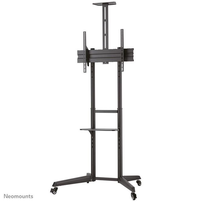 Neomounts FL50-550BL1 Support mobile au sol pour écran plat TV 37-70" jusqu'à 50 kg, avec tablette multimédia, support caméra, roulettes et gestion de câbles - Noir