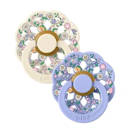 Bibs Sucette Chloe Meadow Liberty Boheme Ivory Mix T1 - Pack de 2