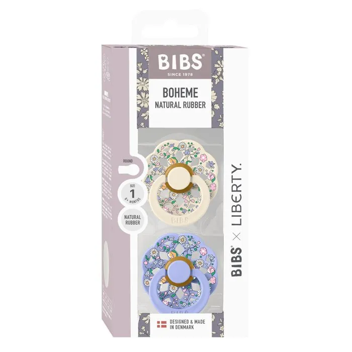 Bibs Sucette Chloe Meadow Liberty Boheme Ivory Mix T1 - Pack de 2 Bibs Sucette Chloe Meadow Liberty Boheme Ivory Mix T1 - Pack de 2