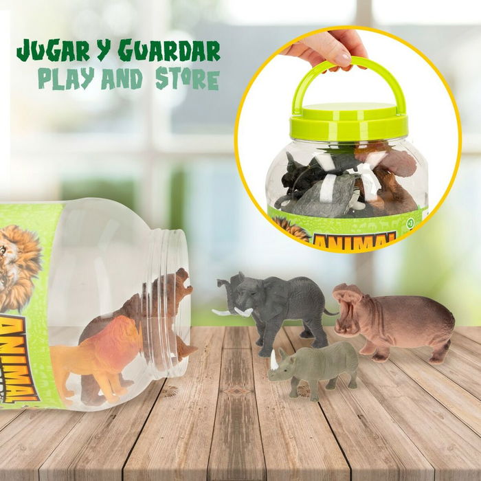 Figurines d'animaux Colorbaby 19 Pièces Jungle Plastique 14 x 6 x 5 cm (6 Unités)