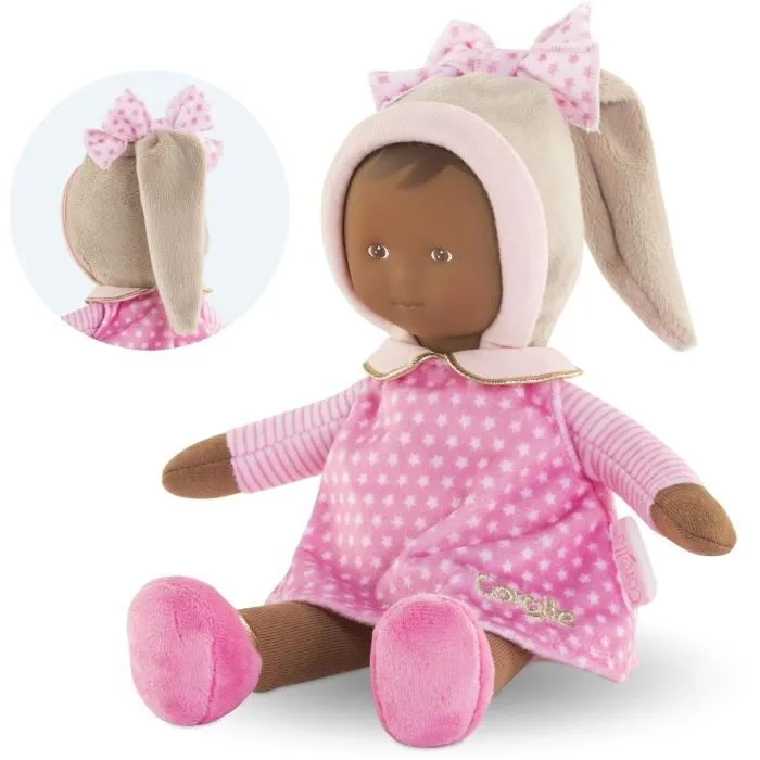Corolle Doudou Miss Rose Rêves d'Étoiles 25 cm - Doudou peluche visage vinyle et senteur vanille, cadeau de naissance, dès la naissance Corolle Doudou Miss Rose Rêves d'Étoiles 25 cm - Doudou peluche visage vinyle et senteur vanille, cadeau de naissance, dès la naissance