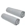 Today - Lot de 2 draps housses Essential, 140 x 190 cm pour 2 personnes, 100% coton, couleur Acier