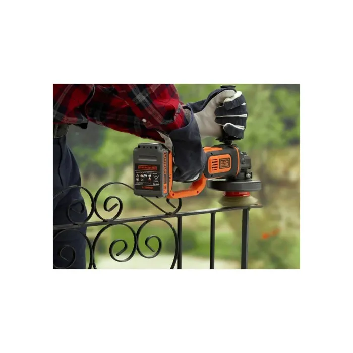 Meuleuse d'angle BLACK+DECKER BCG720N-XJ 18V 125mm, puissante et ergonomique pour meulage, ponçage et coupe, sans batterie