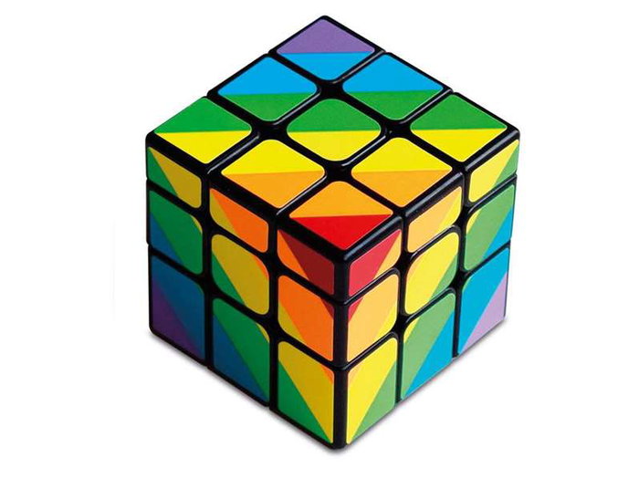 Cayro Cube 3x3 Rubik's Cube inégal 62 mm en plastique - Cube magique casse-tête - Boîte multilingue (ES, EN, FR, IT, PT, DE)