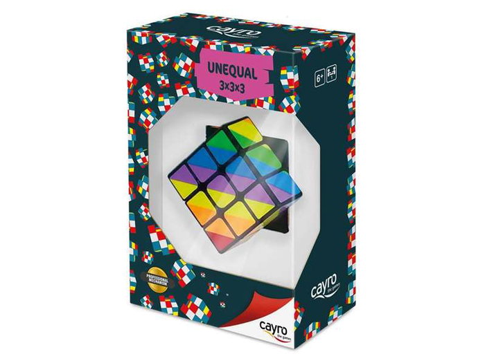 Cayro Cube 3x3 Rubik's Cube inégal 62 mm en plastique - Cube magique casse-tête - Boîte multilingue (ES, EN, FR, IT, PT, DE)