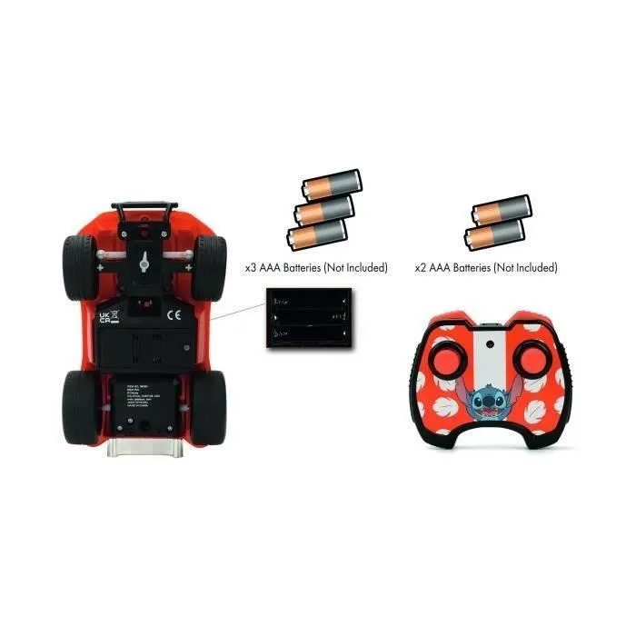Smoby JADA Véhicule Radiocommandé Stitch Buggy 1/24 - Buggy RC 2.4 GHz avec fonction Turbo - Véhicule jouet Disney à partir de 6 ans