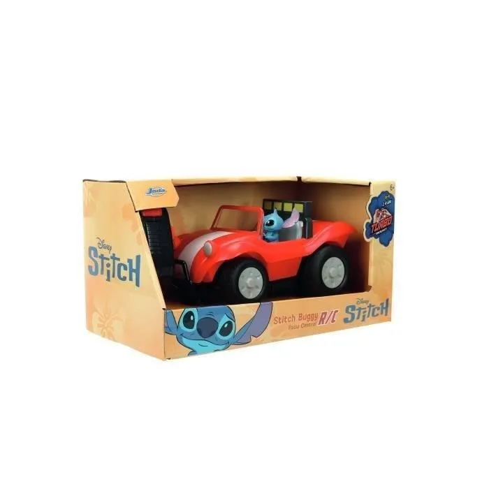 Smoby JADA Véhicule Radiocommandé Stitch Buggy 1/24 - Buggy RC 2.4 GHz avec fonction Turbo - Véhicule jouet Disney à partir de 6 ans