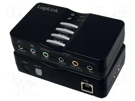 LOGILINK Carte informatique sonore USB 2.0, Jack 3,5mm x8, stéréo 7.1