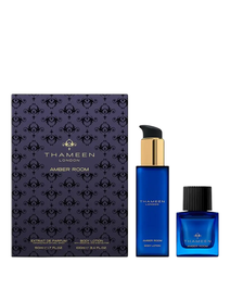 Thameen London Coffret Parfum Unisex Amber Room - Extrait de Parfum 50 ml + Lait pour le Corps 100 ml - Pour Femmes