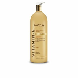 Kativa Après-Shampoing Conditionneur 1000 ml avec Vitamine E, Complexe Biotine et Bambou - Ultra-Réparation et Force - Vegan