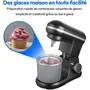Medion Robot Pâtissier MD18420 - 1200 W, Bol 5 L, 8 Vitesses, Ecran Tactile, Noir, Avec Bol à Glace