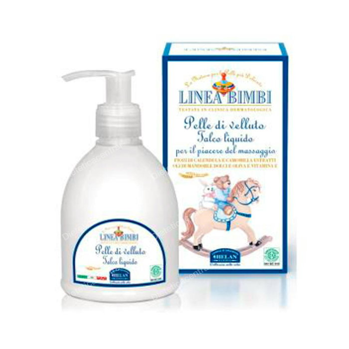 Linea Bimbi Talco Liquido Sedoso 240ml - Talc Liquide Soyeux pour Bébé - Soin Apaisant à l'Amande Douce et Calendula - Testé Microbiologiquement Linea Bimbi Talco Liquido Sedoso 240ml - Talc Liquide Soyeux pour Bébé - Soin Apaisant à l'Amande Douce et Calendula - Testé Microbiologiquement