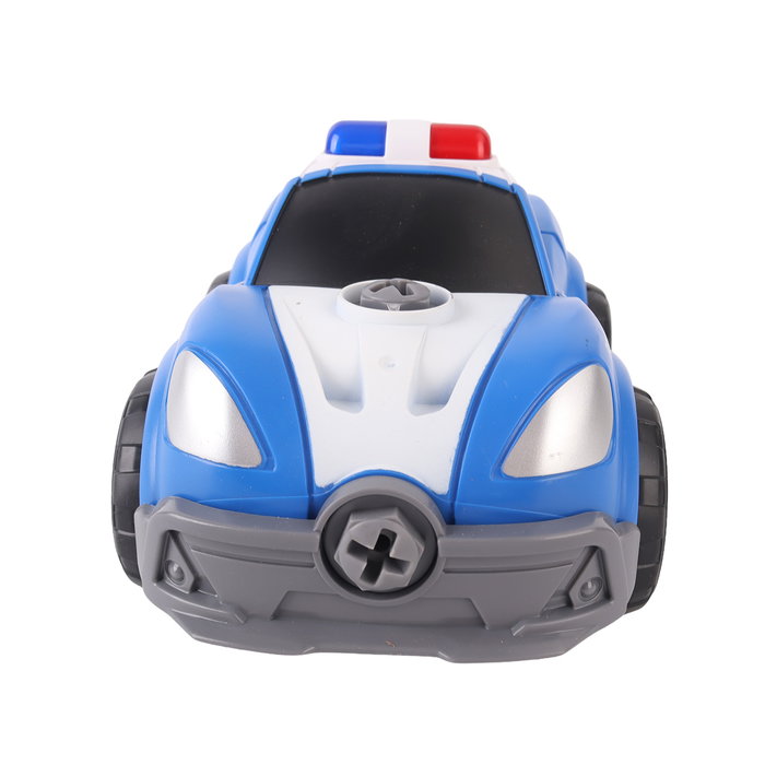 Tachan Kit de Construction Voiture de Police DIY 21 Pièces pour Enfants, Jouet Éducatif à Monter pour Développer la Motricité et la Logique
