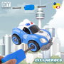 Tachan Kit de Construction Voiture de Police DIY 21 Pièces pour Enfants, Jouet Éducatif à Monter pour Développer la Motricité et la Logique