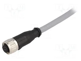 HARTING Connecteur M12 droit avec cordon 12 broches, 7,5 m, Code A