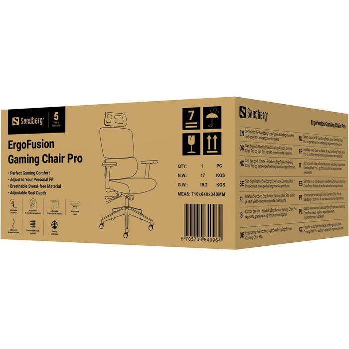 Sandberg ErgoFusion Gaming Chair Pro Sandberg ErgoFusion Gaming Chair Pro