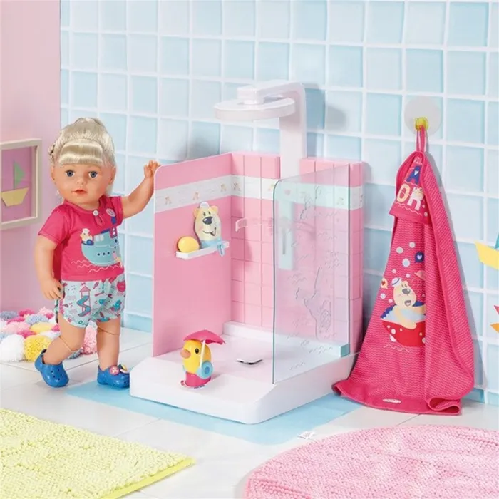 Zapf Creation Douche jouet BABY born avec pompe électronique et pare-éclaboussures