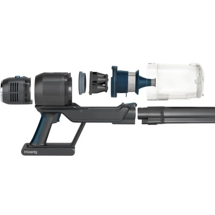 Hkoenig UPX26 PowerFlex+ Aspirateur balai 2 en 1 sans fil 220W, pliable, autonomie 40 min, capacité 0.8 L Hkoenig UPX26 PowerFlex+ Aspirateur balai 2 en 1 sans fil 220W, pliable, autonomie 40 min, capacité 0.8 L