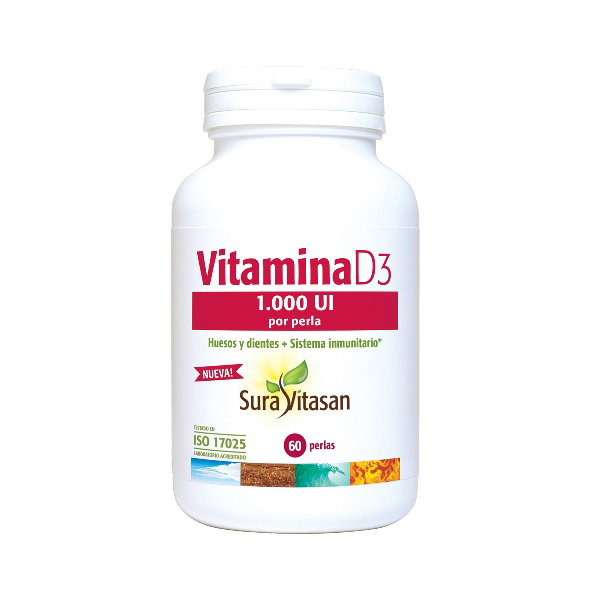 SURA VITASAN Vitamine D3 1.000 UI 60 perles SURA VITASAN Vitamine D3 1.000 UI 60 perles