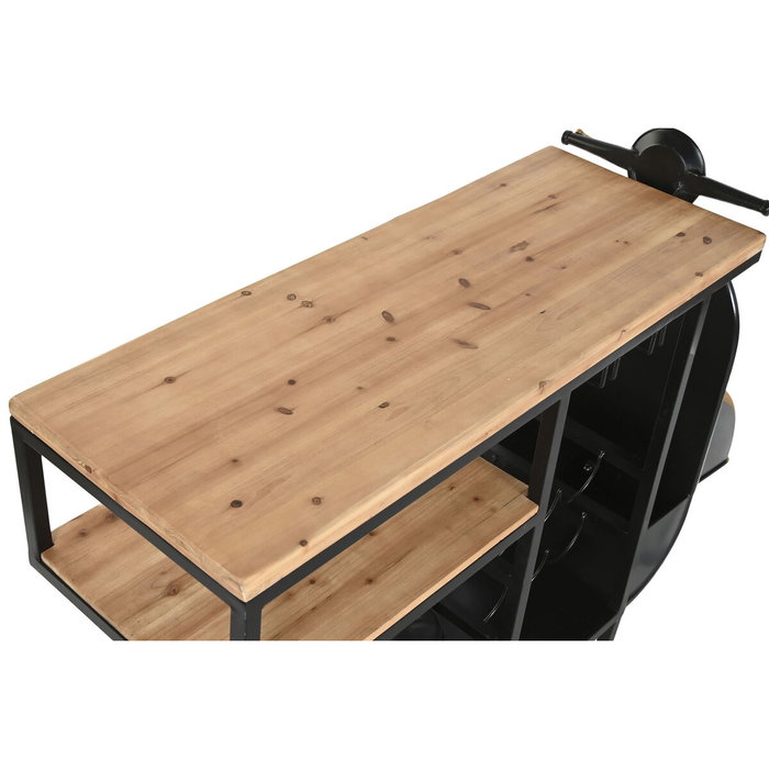 Range Bouteilles Home ESPRIT Noir Doré 134 X 36 X 92 CM