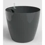 ARTEVASI San Remo SWS 36 BR - Pot de fleurs avec pieds pour intérieur et extérieur - Plastique résistant aux UV - Ø36 x H33,5 cm, 25 L - Gris anthracite