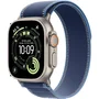 Apple Watch Ultra 3 GPS + Cellular - Boîtier en Titane Naturel 49 mm - Bracelet Trail Loop Bleu/Vif Bleu (S/M) - Montre Connectée