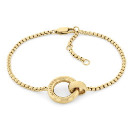 Tommy Hilfiger Bracelet en Acier Inoxydable Doré 18cm