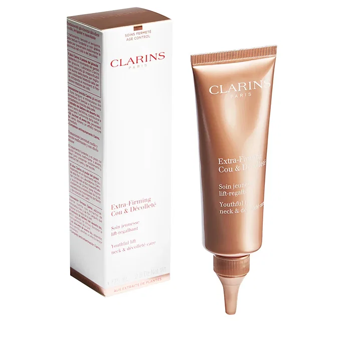 Clarins Crème Extra-Firming Extraits de Plantes Levage Jour et Nuit pour le Cou et Décolleté 75 ml
