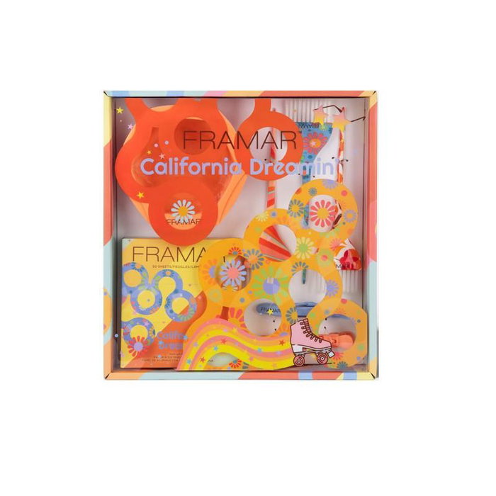 Framar California Dreamin' Kit - Kit coloration années 70 complet avec lames, pinceaux et tasses Framar California Dreamin' Kit - Kit coloration années 70 complet avec lames, pinceaux et tasses