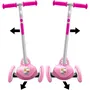 Stamp Trottinette 3 roues SKIDS CONTROL pour enfants à partir de 3 ans, plateau antidérapant, roues inclinables, frein arrière, rose