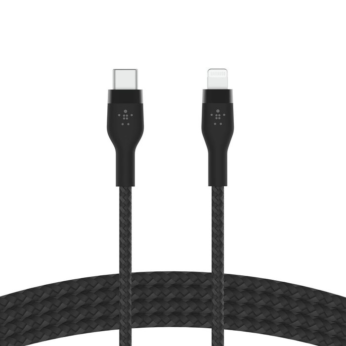 Câble USB-C vers Lightning Belkin CAA011BT2MBK 2 m Noir Câble USB-C vers Lightning Belkin CAA011BT2MBK 2 m Noir
